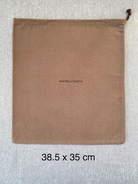 Authentic Bottega Veneta | Cotton Drawstring dust bag Gift Storage Brown